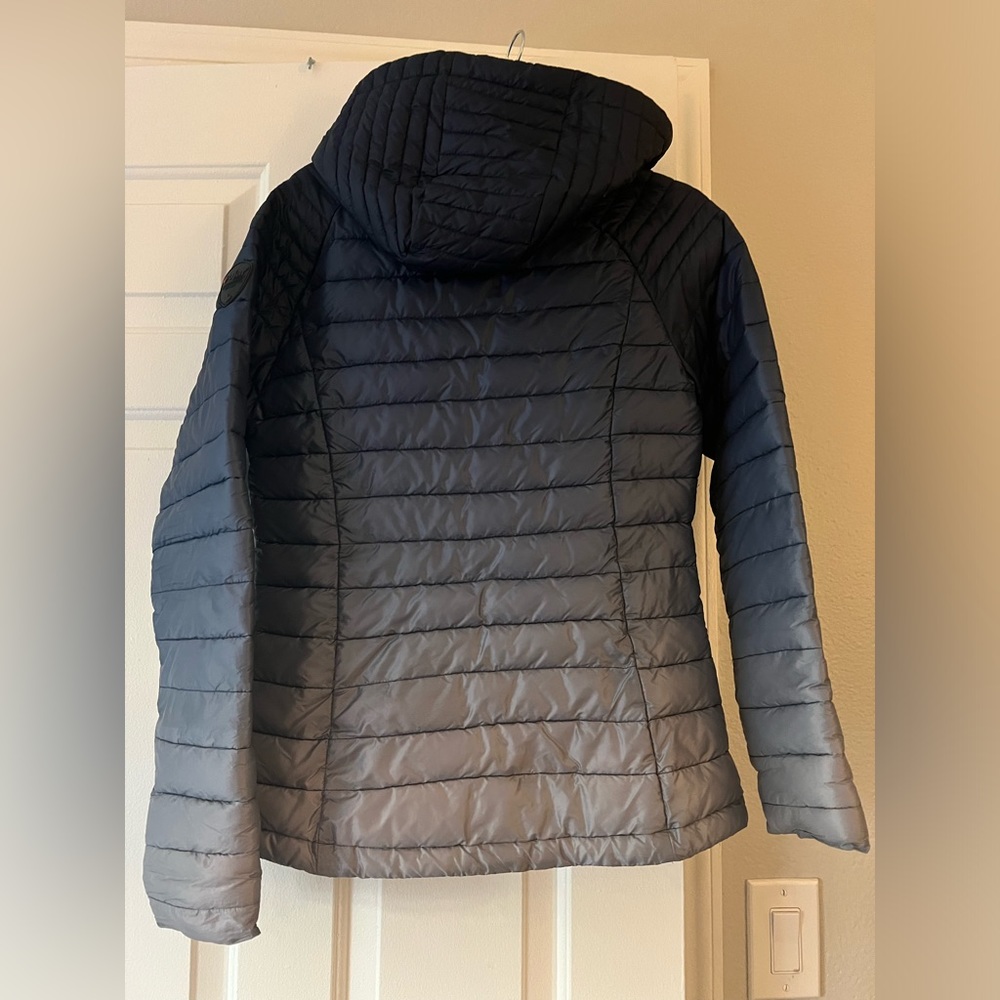 Blue Ombr Packable Puffer Jacket - image 8